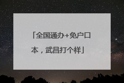 全国通办+免户口本，武昌打个样